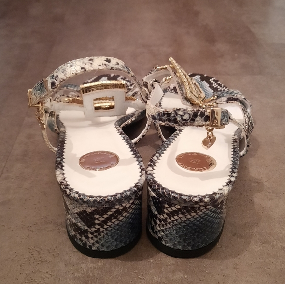 Ilasio Renzoni Animal Print Sandal Jewels Ankle Strap - Picture 7 of 9